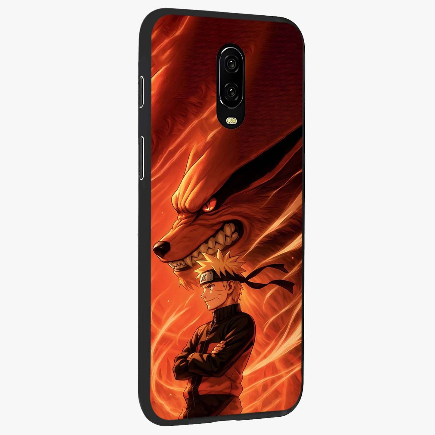 Nine Tails Legacy Glass Case upright view showcasing dramatic nine-tails artwork with intense anime themed design.