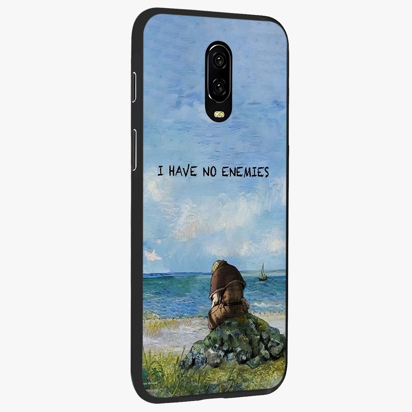 Peace Beyond War Glass Case upright view showcasing powerful peace symbol artwork with inspirational theme.