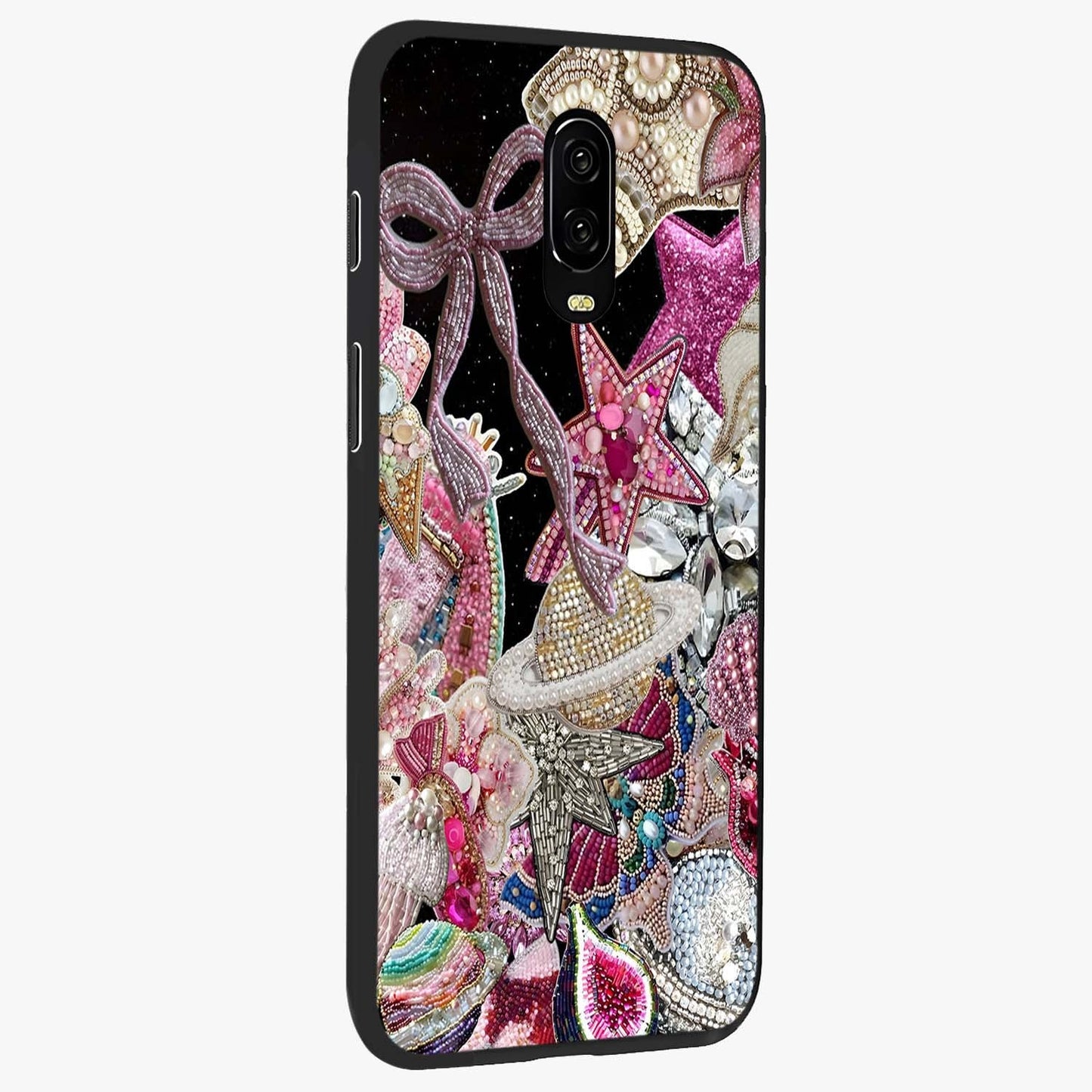 Starlit Jewel Dream Glass Case upright view showcasing radiant star inspired artwork with magical night theme.