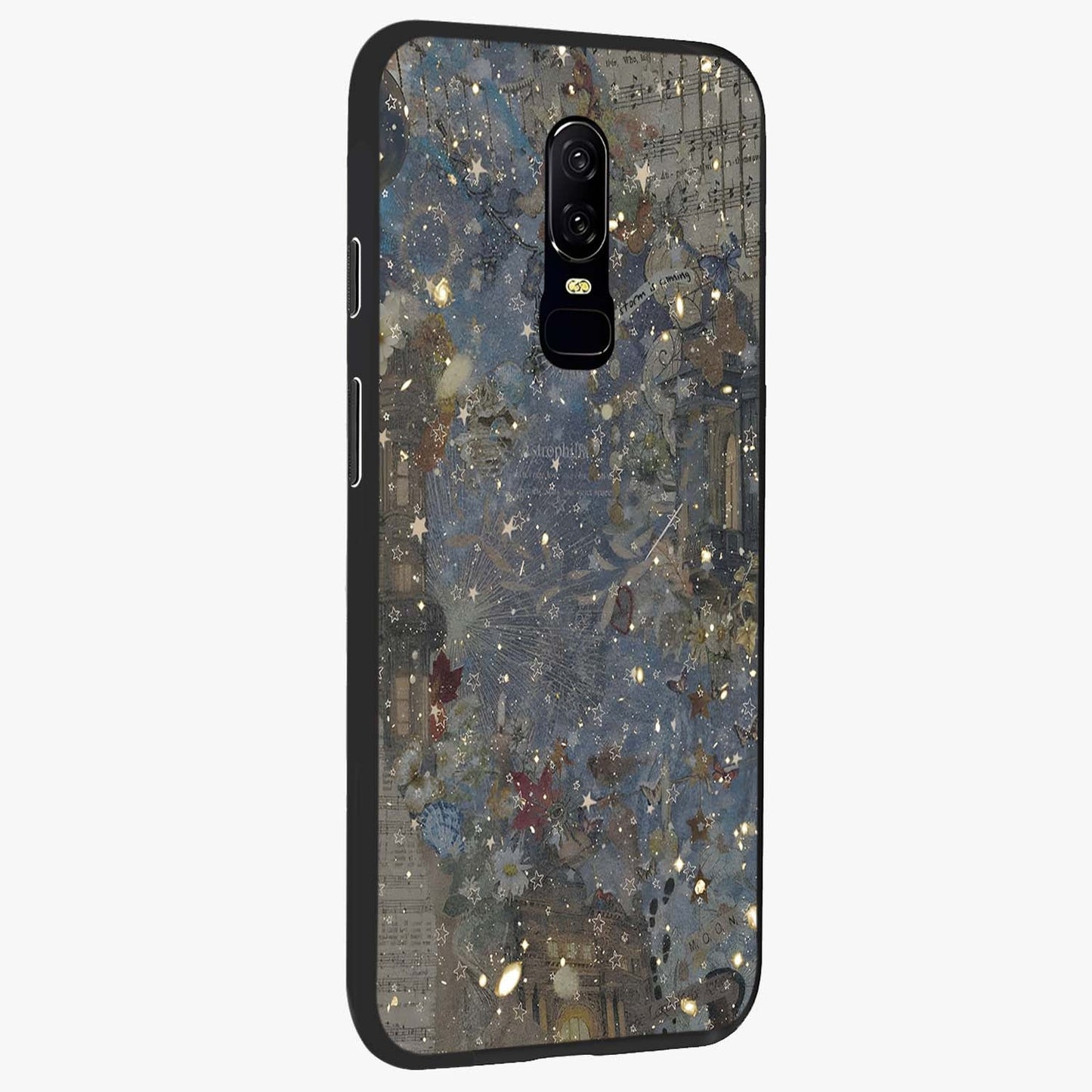 Aesthetic Astrolophia Glass Case upright view showcasing soft aesthetic theme with stylish modern look.