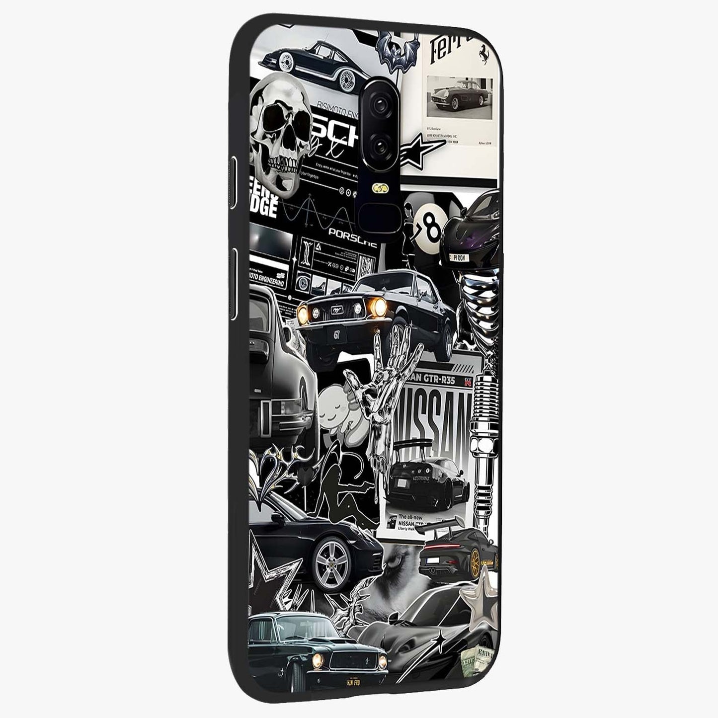 Aesthetic Dark Love Glass Case upright view showcasing dramatic romantic artwork with modern aesthetic style.