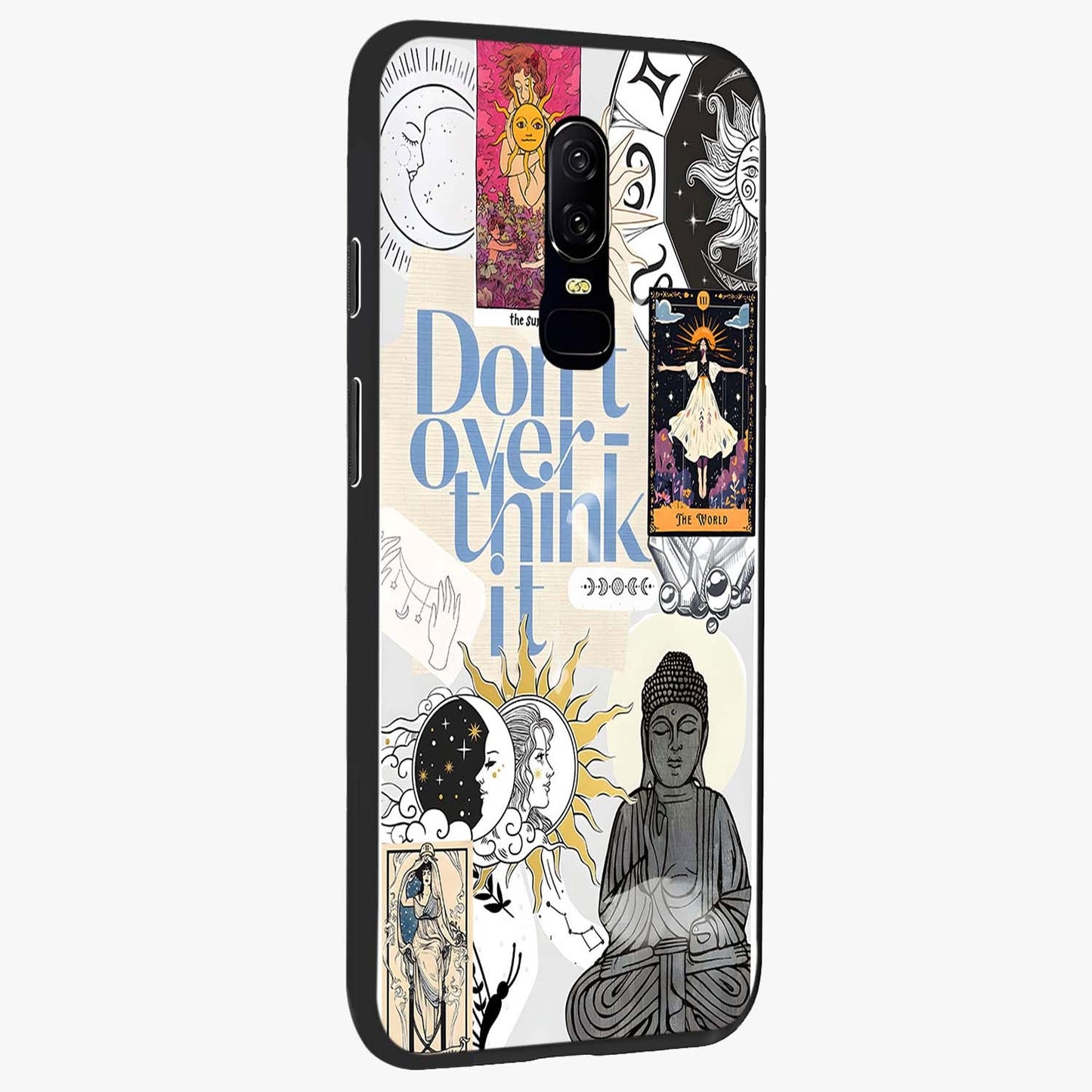 Ethereal Thoughts Glass Case upright view showcasing delicate artistic composition with peaceful dreamy theme.