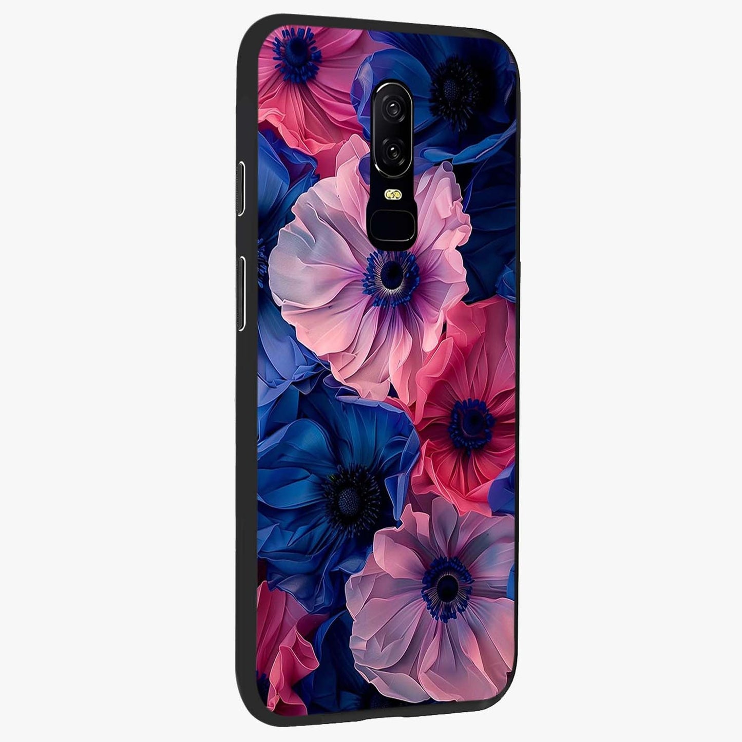 Flower Paper Art Pattern Glass Case upright view showcasing decorative paper floral artwork with creative craft style.