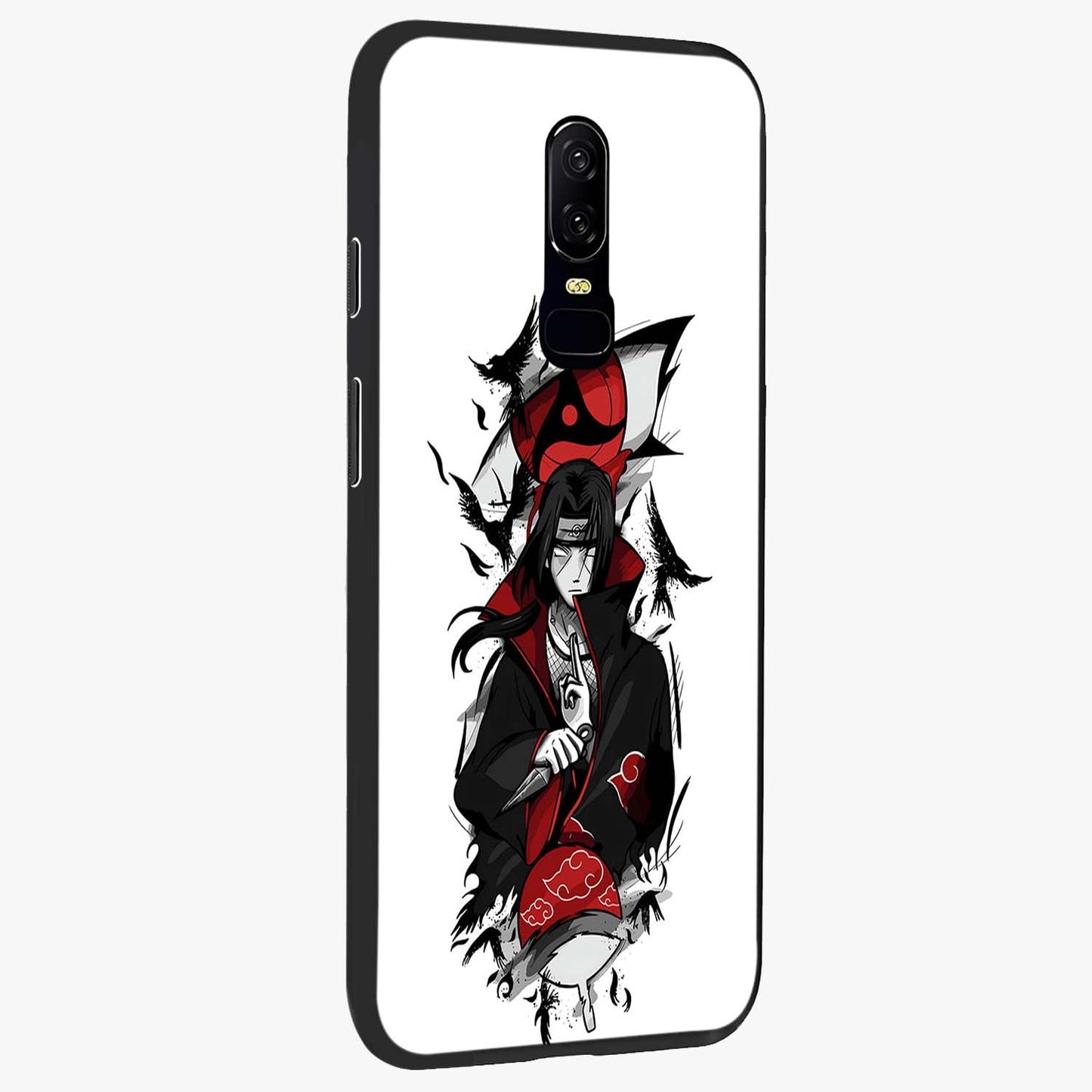 Itachi Limited Edition Naruto Anime Glass Case upright view showcasing intense anime artwork with powerful character theme.