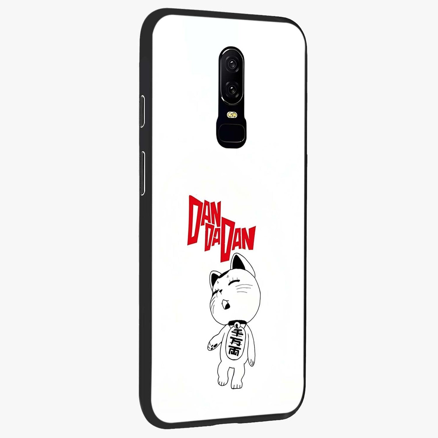 Playful Spirit Charm Glass Case upright view showcasing vibrant charm artwork with fun artistic theme.
