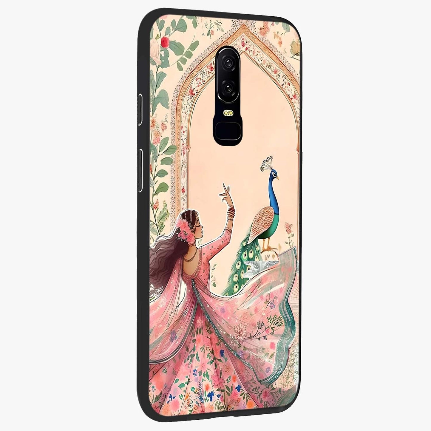 Royal Grace Muse Glass Case upright view showcasing stylish artistic artwork with sophisticated royal theme.