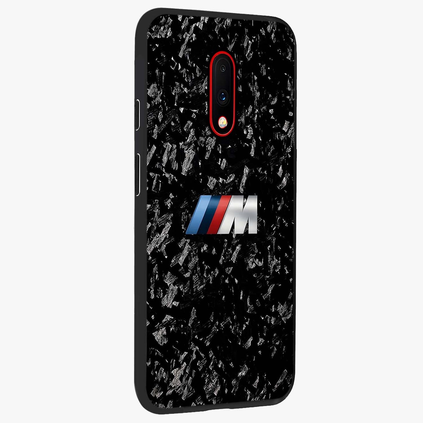 Carbon Speed Mark Glass Case upright view showcasing modern carbon speed graphic with bold automotive theme.