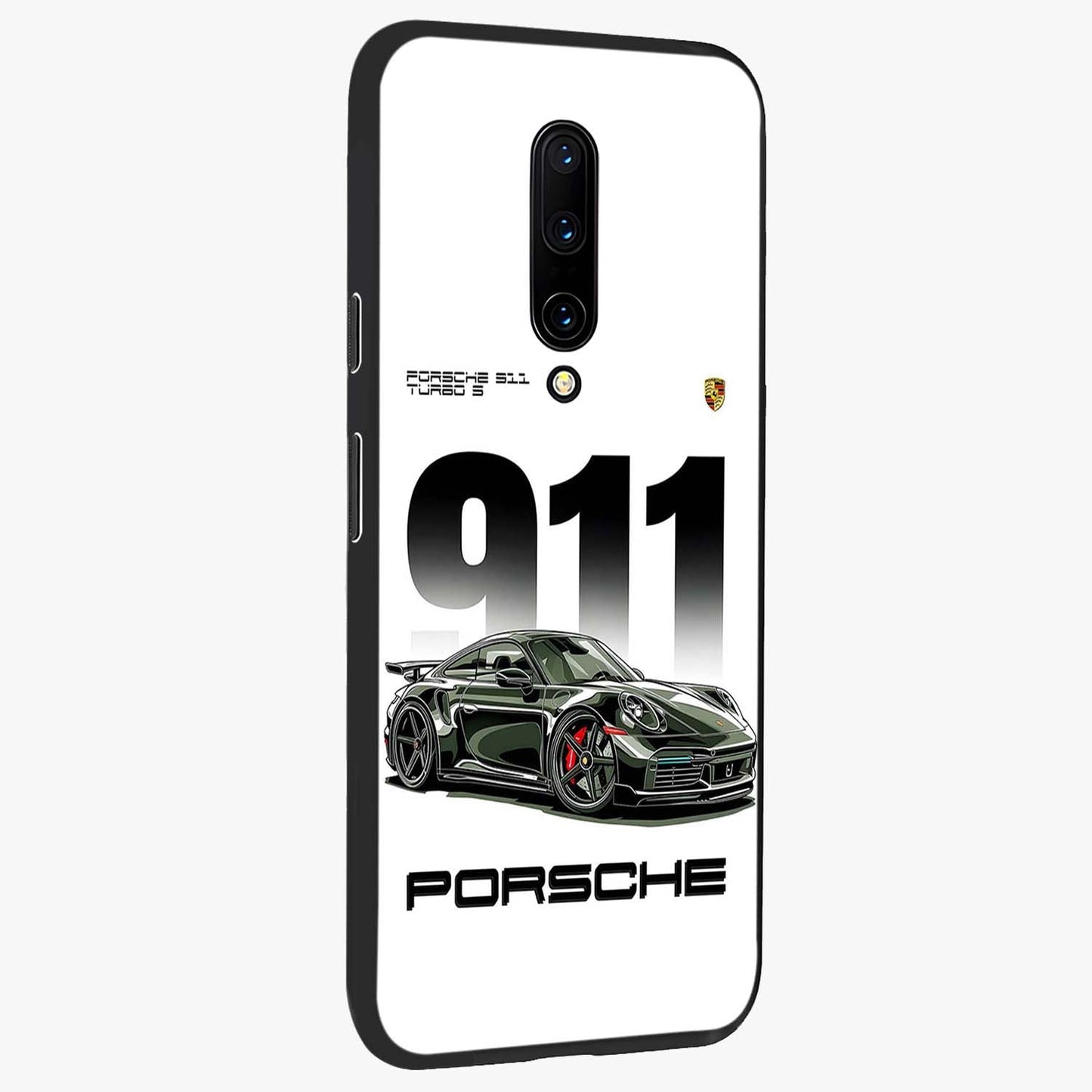911 Turbo Dominance Glass Case upright perspective showcasing powerful racing design and modern automotive aesthetic.