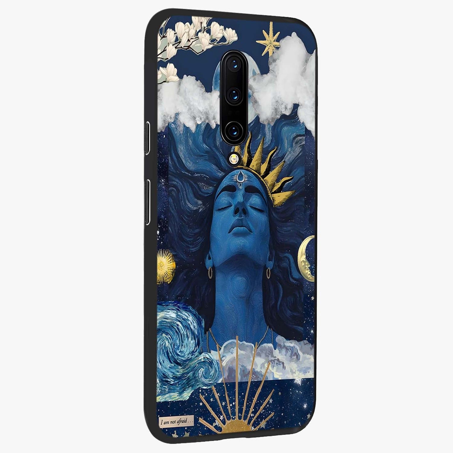 Aesthetic Lord Shiva Glass Case upright view showcasing powerful Lord Shiva artwork with devotional theme.