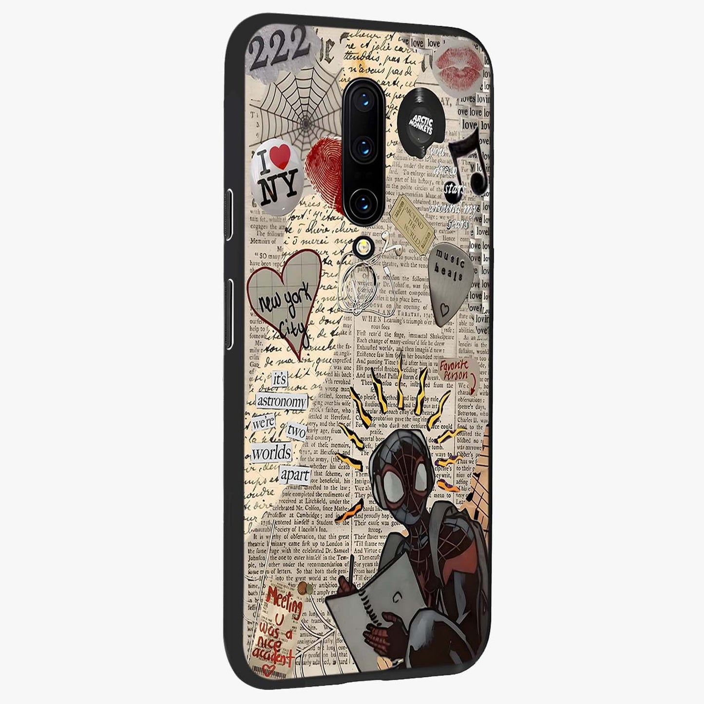City Dream Sketch Glass Case upright view showcasing urban skyline artwork with stylish hand drawn design.