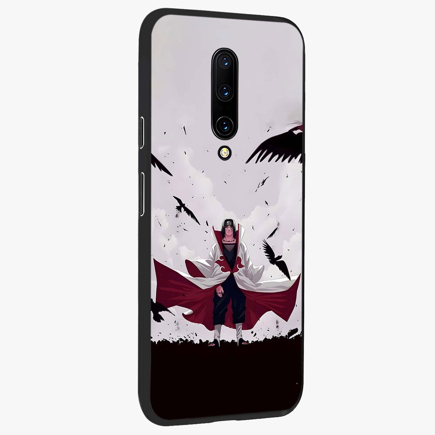 Crimson Crow Ascension Glass Case upright view showcasing dramatic crow artwork with bold gothic theme.