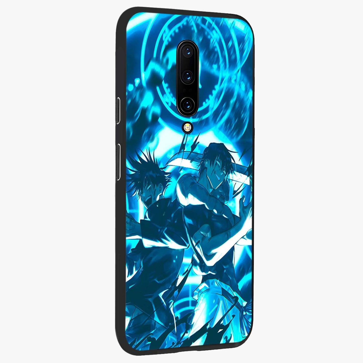 Cursed Energy Clash Glass Case upright view showcasing dramatic clash artwork with bold supernatural theme.