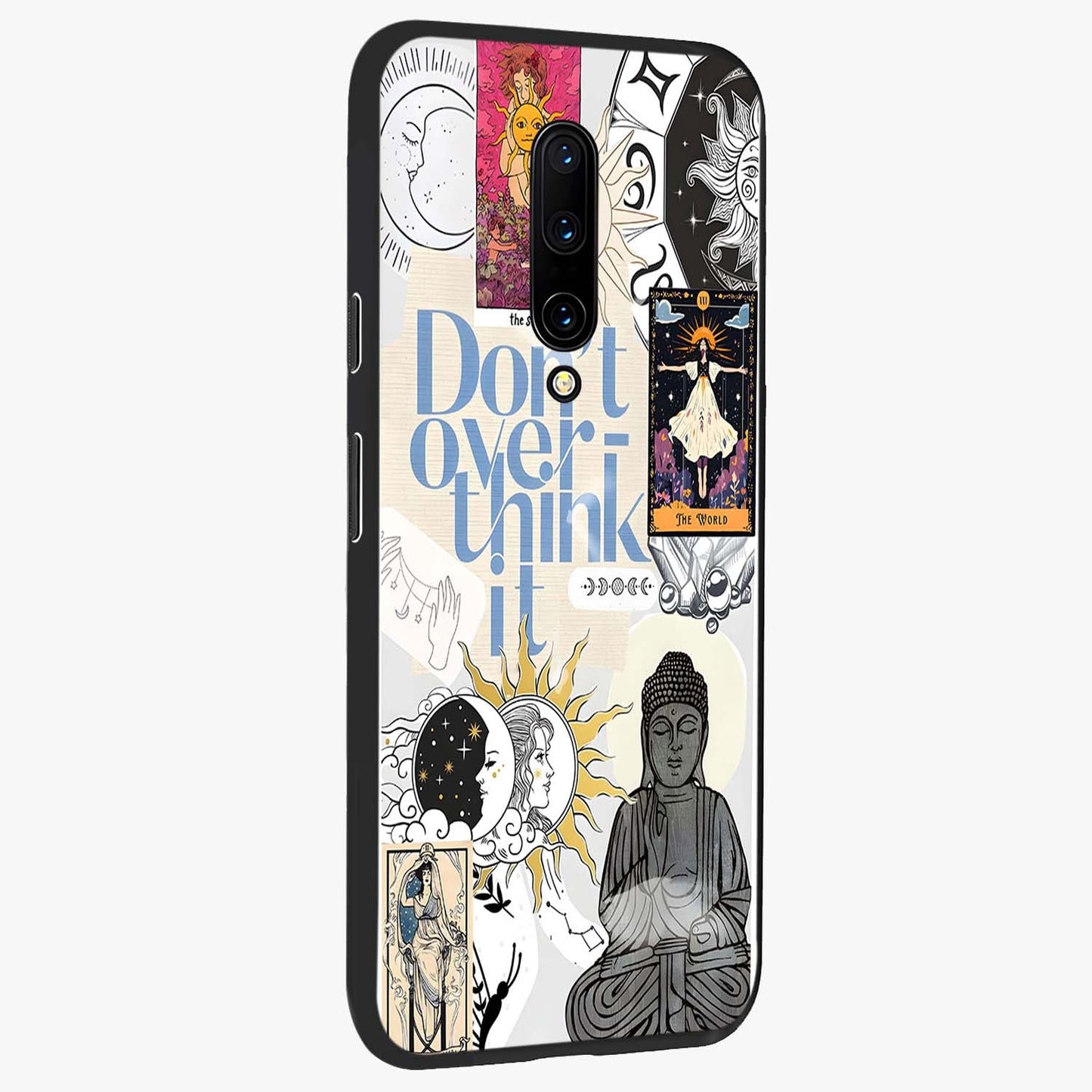 Ethereal Thoughts Glass Case upright view showcasing delicate artistic composition with peaceful dreamy theme.