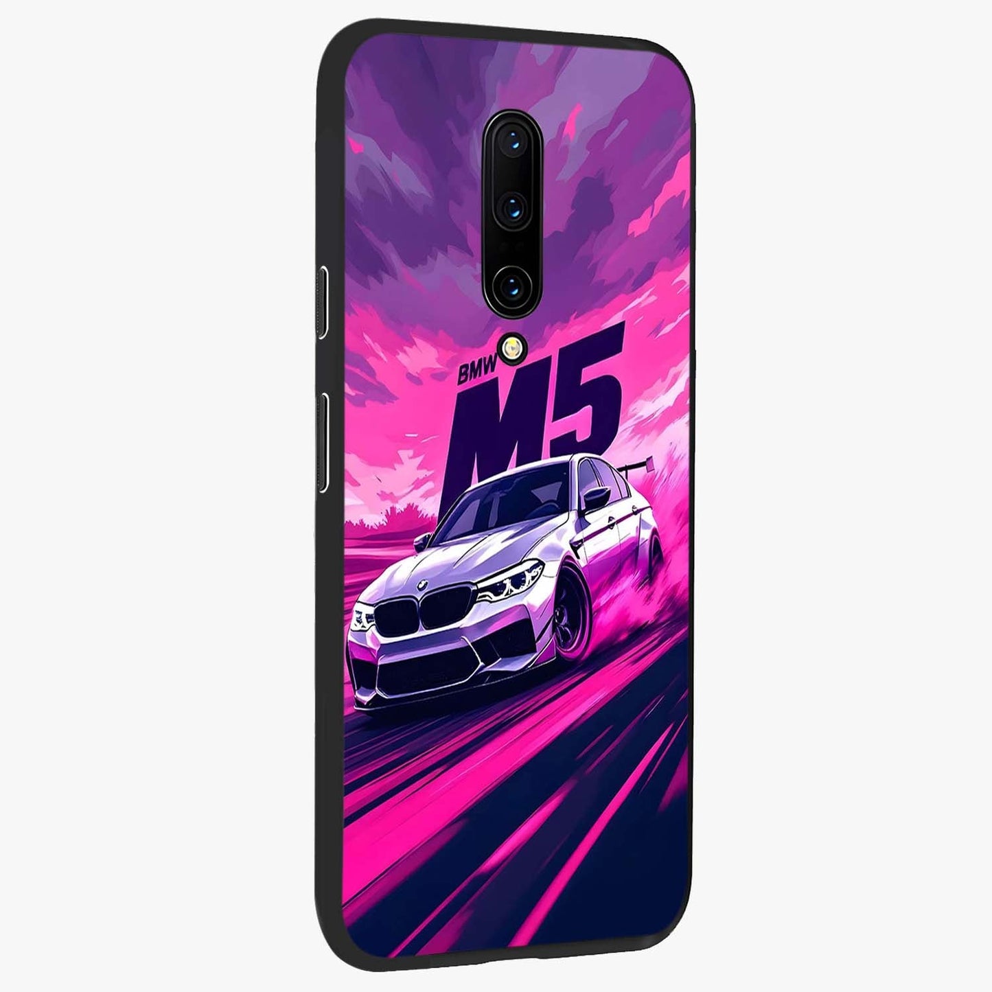 Velocity Drift Pulse Glass Case upright view showcasing powerful racing artwork with energetic motorsport theme.