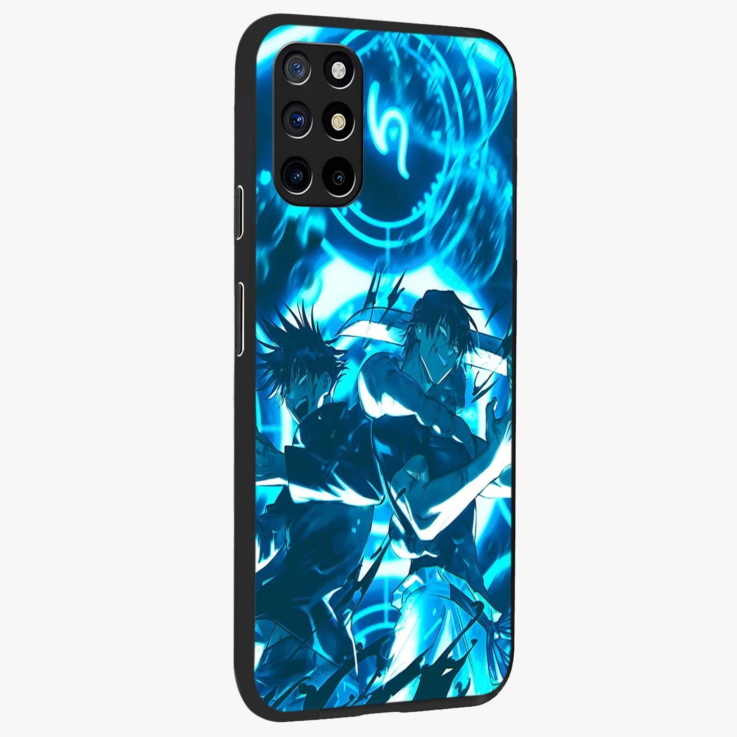 Cursed Energy Clash Glass Case upright view showcasing dramatic clash artwork with bold supernatural theme.