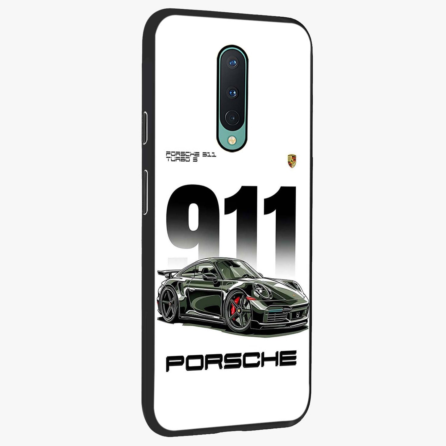 911 Turbo Dominance Glass Case upright perspective showcasing powerful racing design and modern automotive aesthetic.