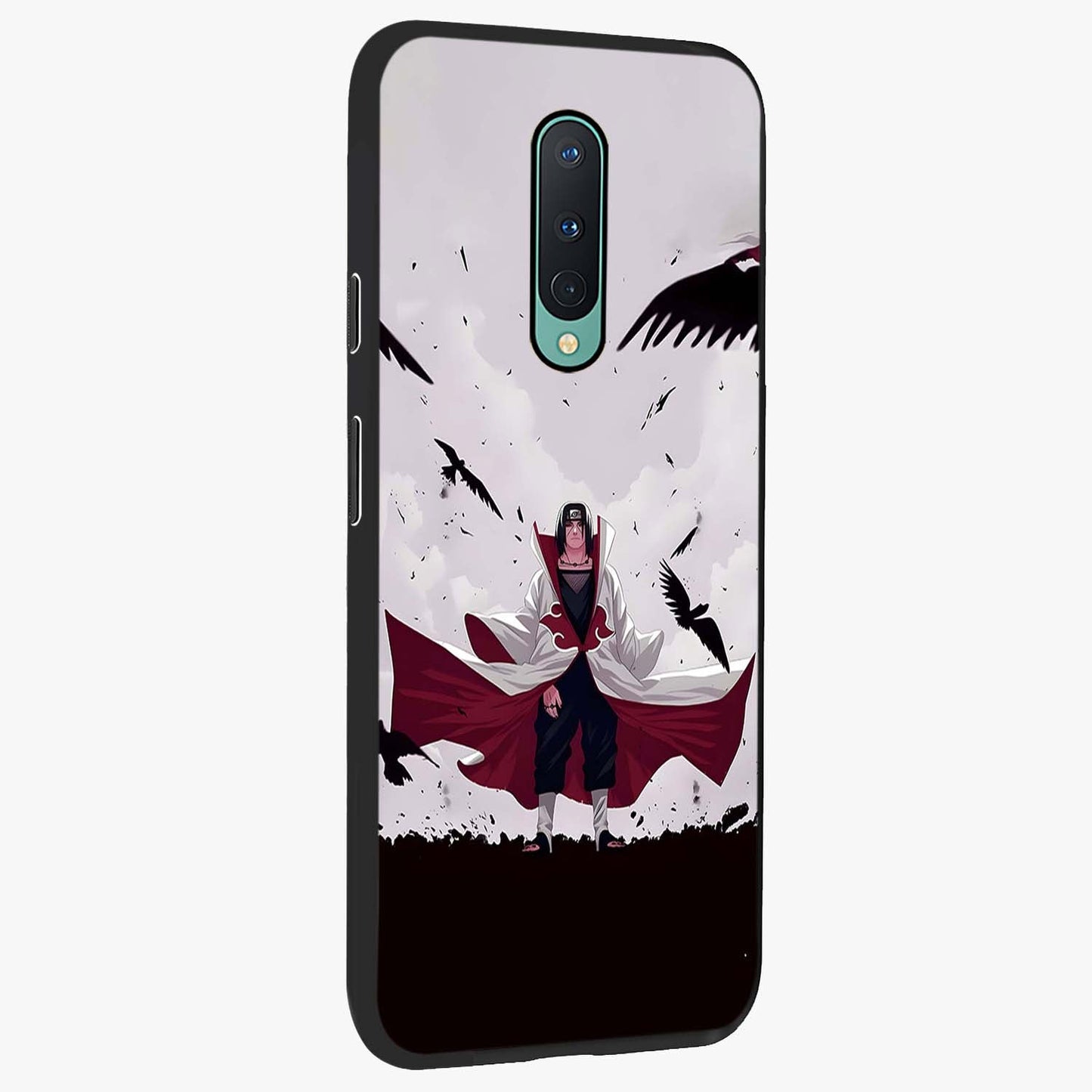 Crimson Crow Ascension Glass Case upright view showcasing dramatic crow artwork with bold gothic theme.