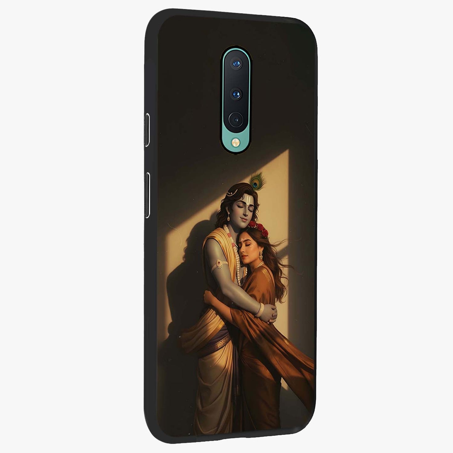 Divine Eternal Love Glass Case upright view showcasing graceful spiritual artwork with eternal love theme.