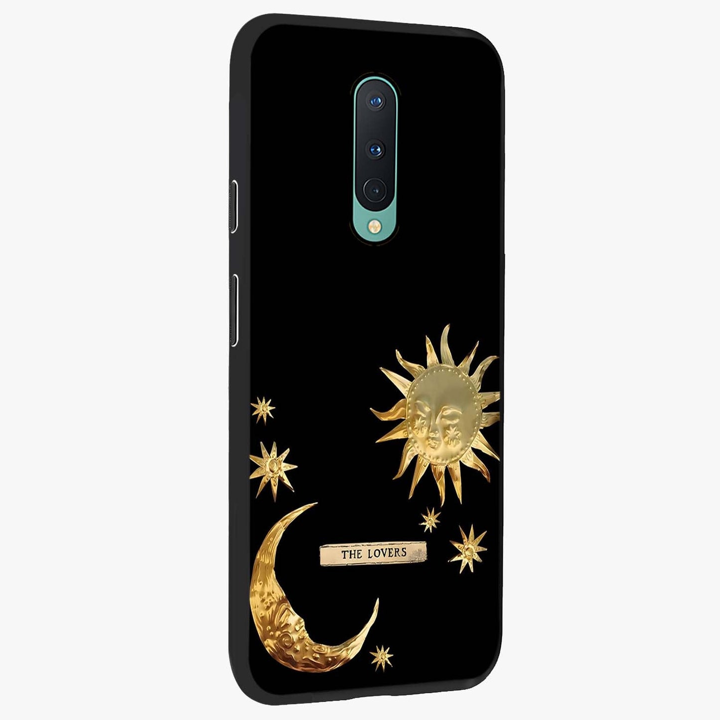 Gold Sun Blush Glass Case upright view showcasing glowing sun artwork with elegant celestial theme.