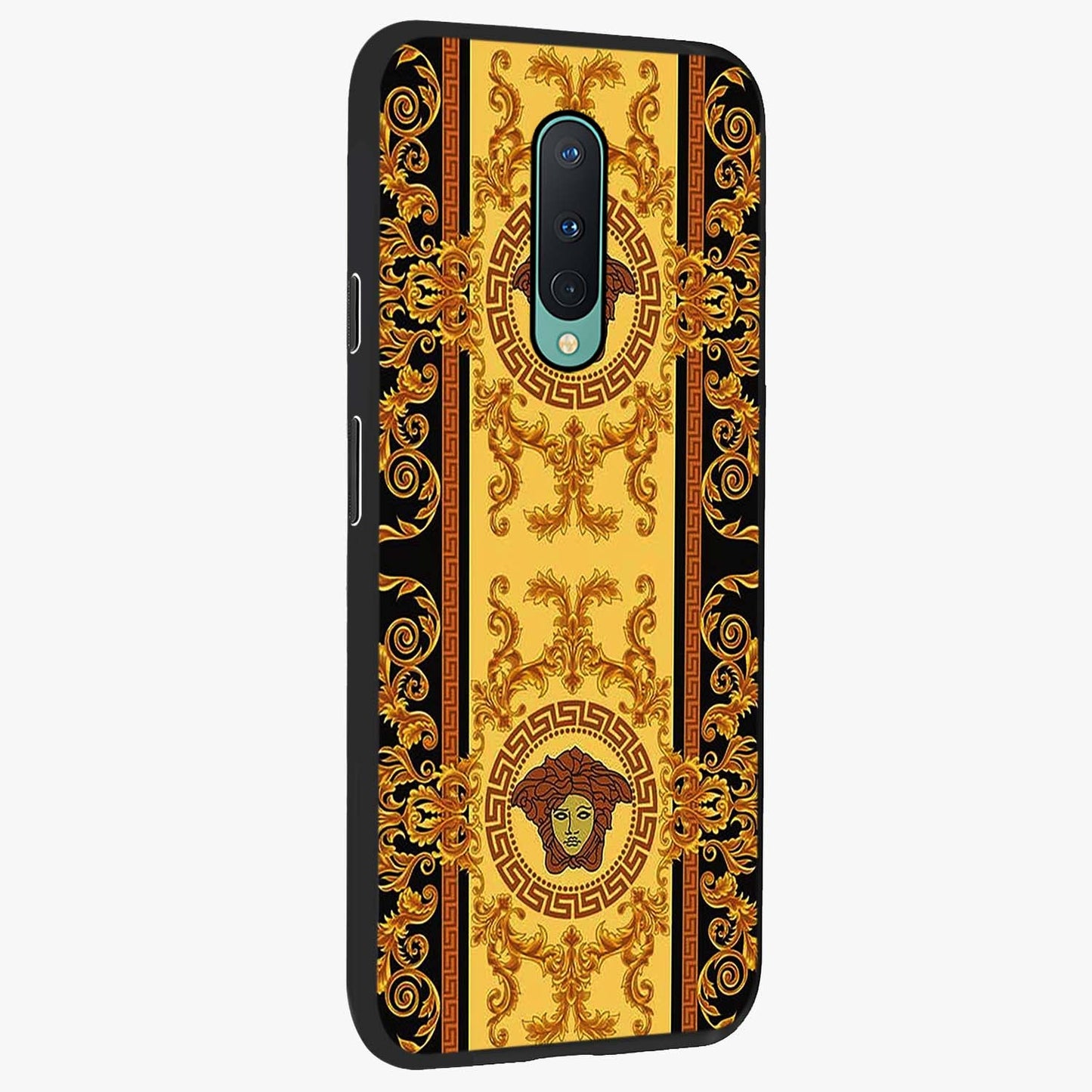 Golden Lotus Glow Glass Case upright view showcasing luminous lotus artwork with peaceful divine theme.