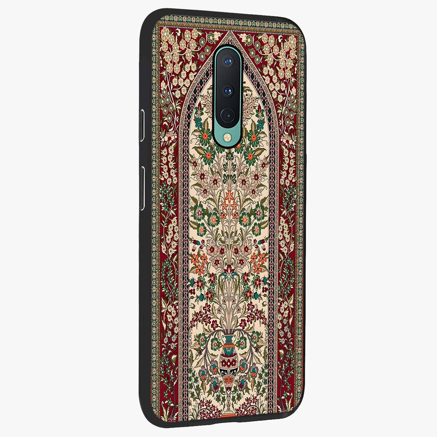 Persian Inspired Glass Case upright view showcasing decorative Persian artwork with rich heritage theme.