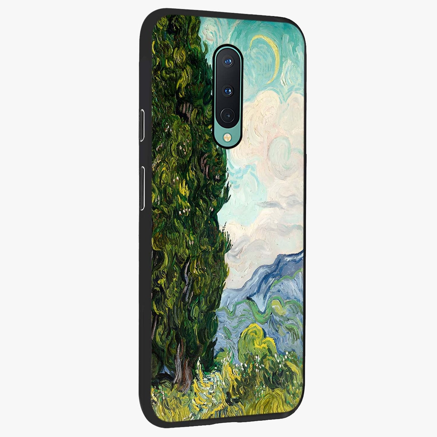 Van Gogh Vintage Art Glass Case upright view showcasing elegant vintage painting artwork with artistic heritage theme.
