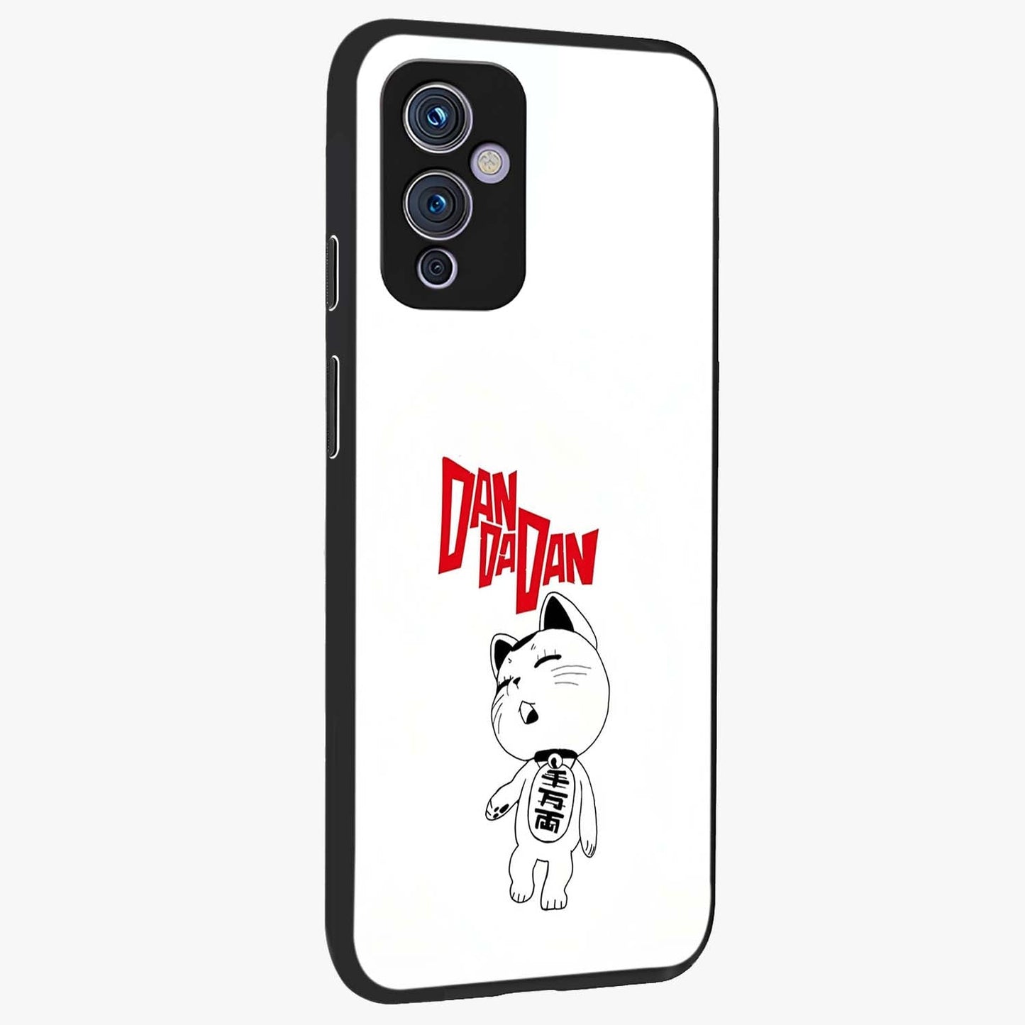 Playful Spirit Charm Glass Case upright view showcasing vibrant charm artwork with fun artistic theme.