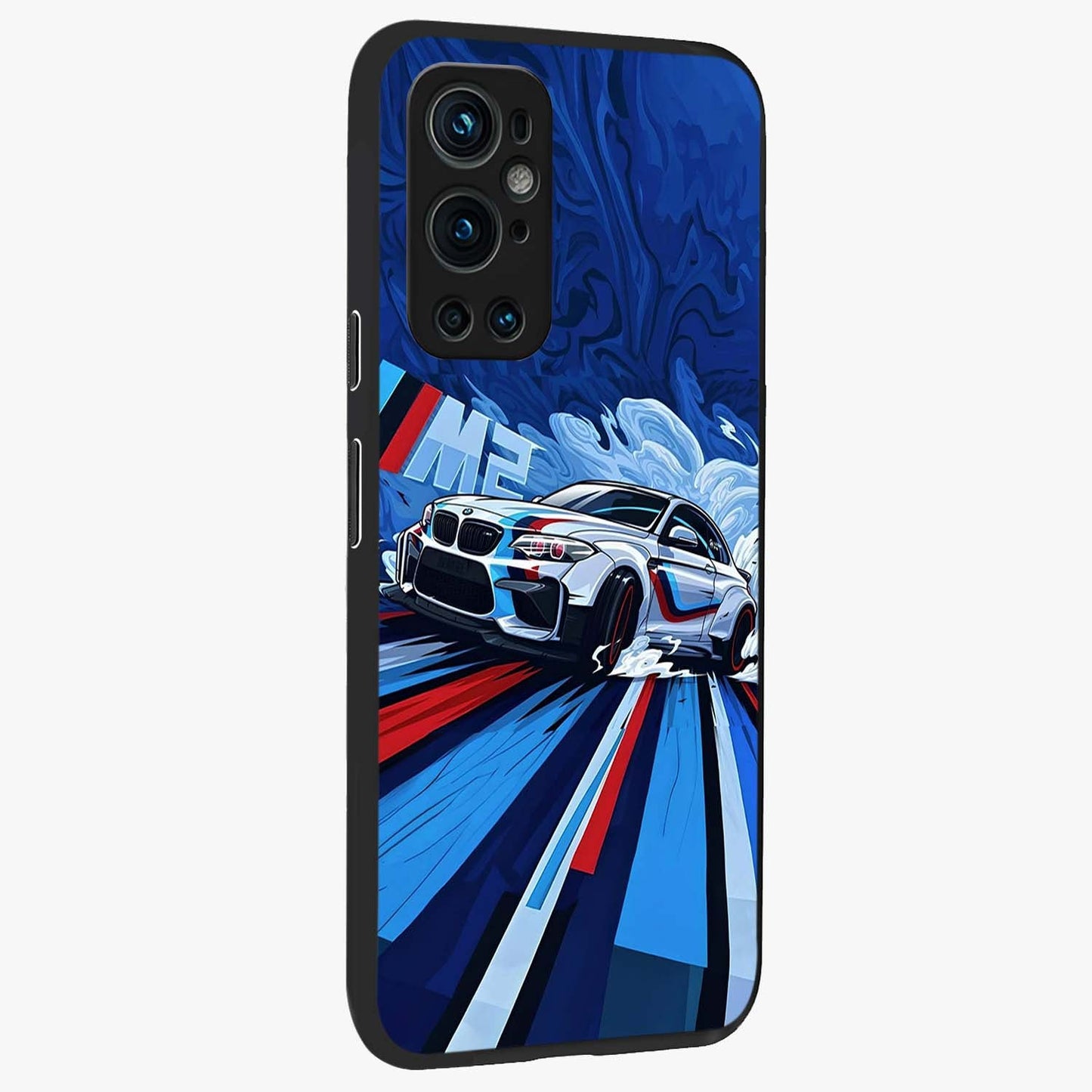 Drift Power Rush Glass Case upright view showcasing high speed racing artwork with bold automotive theme.