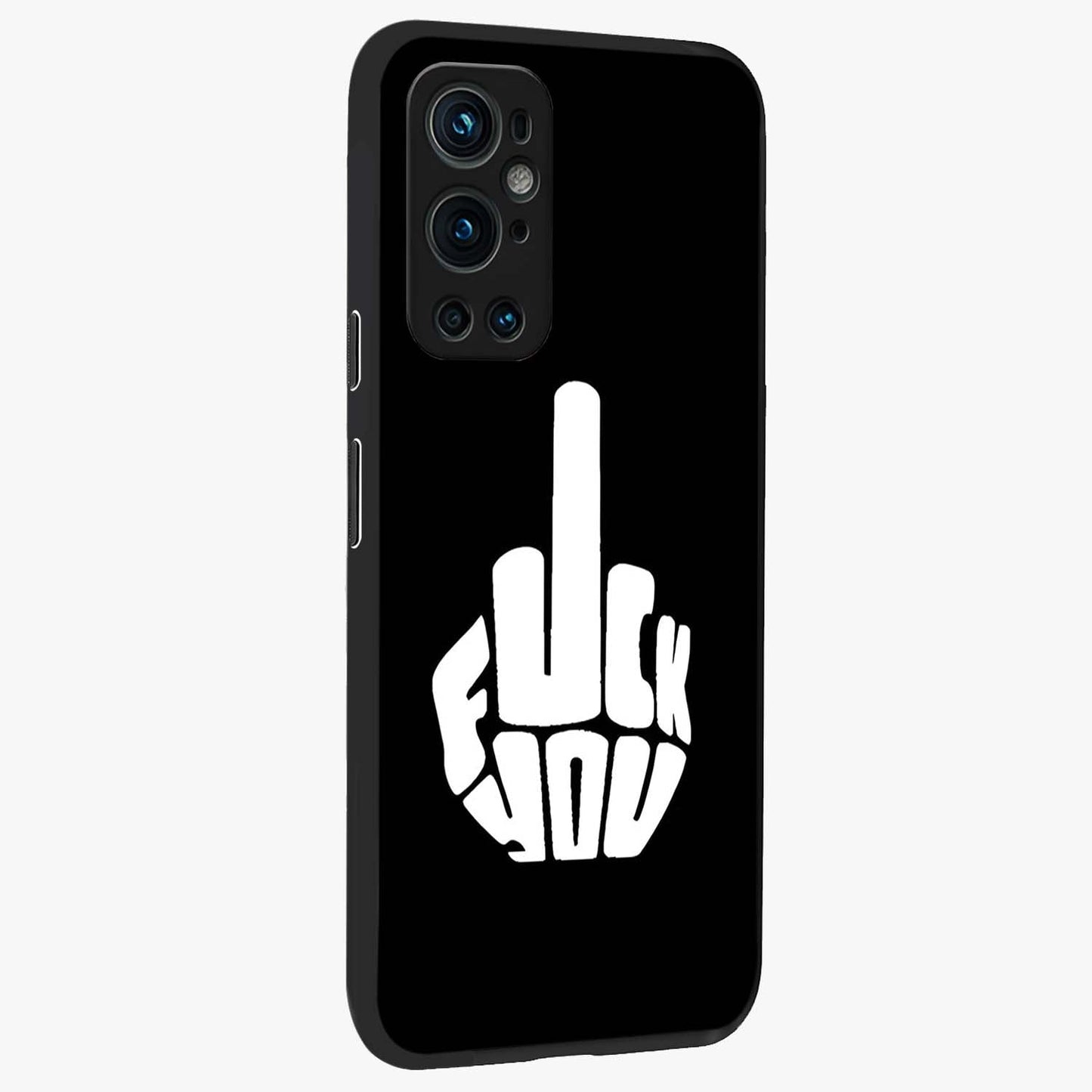 Rebel Mode On Glass Case upright view showcasing striking statement artwork with bold rebellious theme.