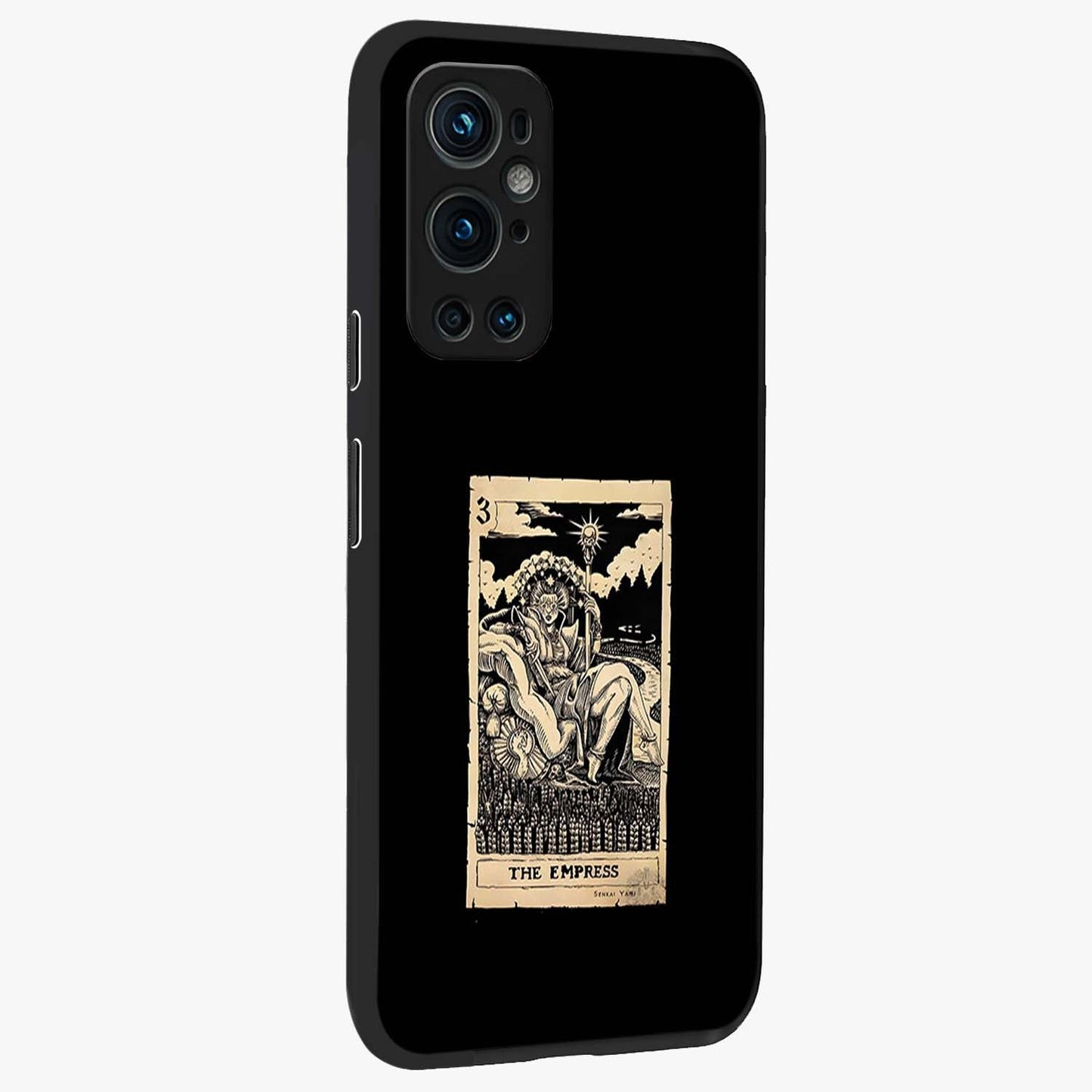 The Empress Glass Case upright view showcasing powerful empress themed artwork with luxurious artistic theme.