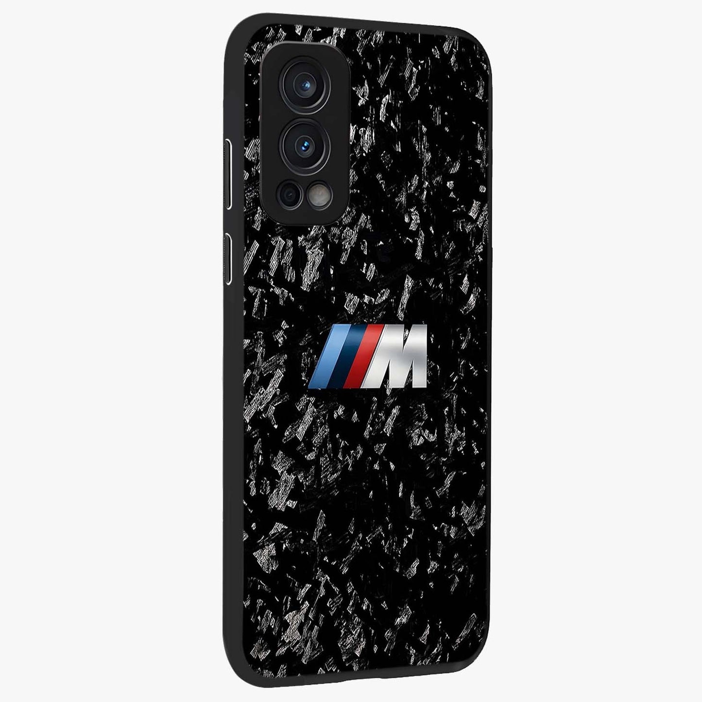 Carbon Speed Mark Glass Case upright view showcasing modern carbon speed graphic with bold automotive theme.
