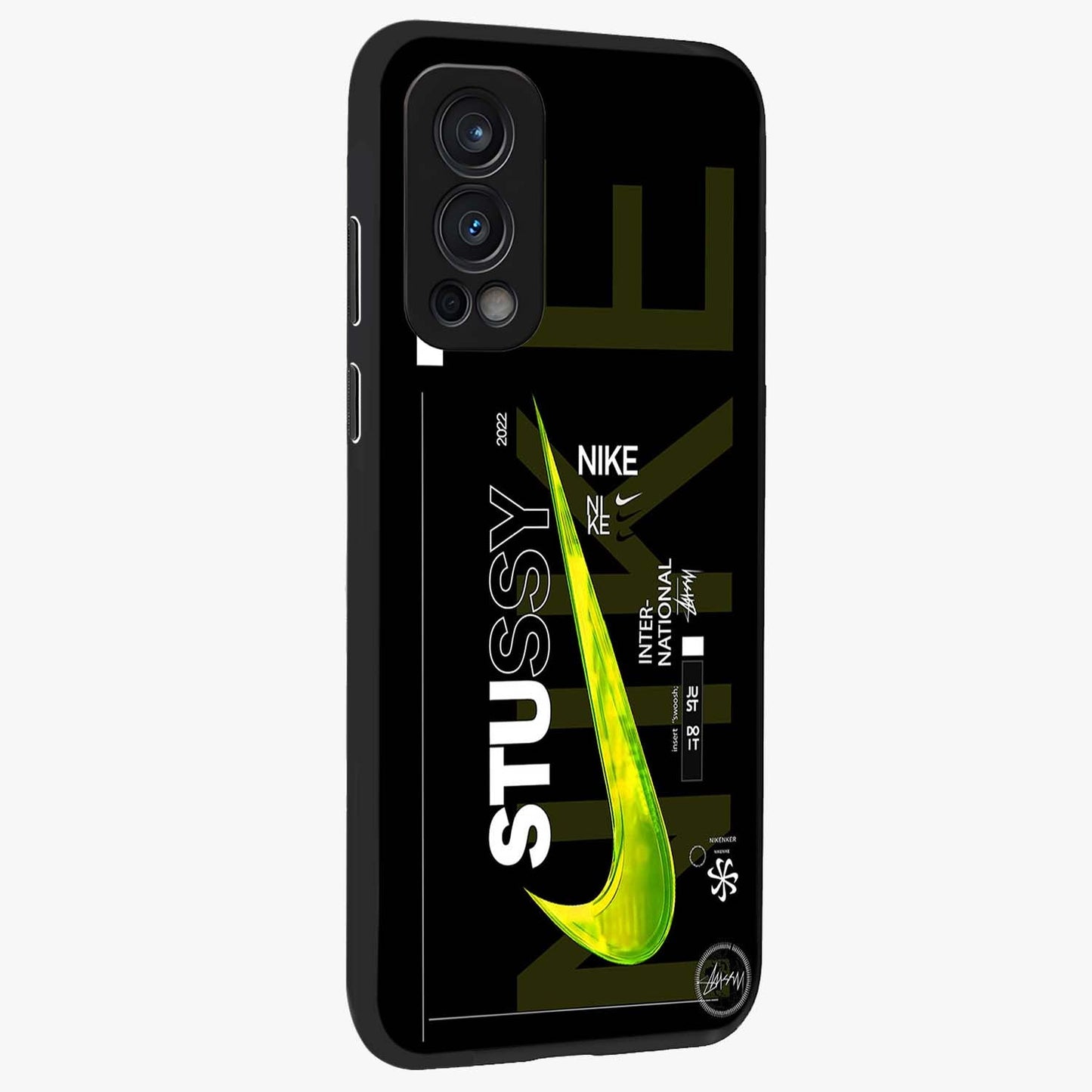 Neon Street Edition Glass Case upright view showcasing colorful neon artwork with modern street culture theme.