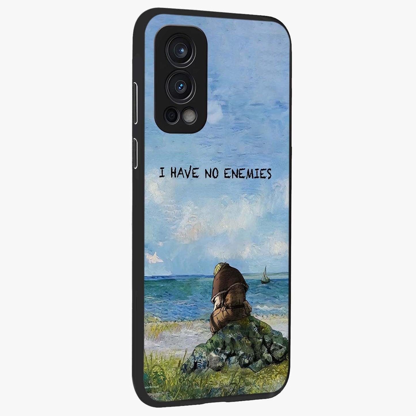 Peace Beyond War Glass Case upright view showcasing powerful peace symbol artwork with inspirational theme.