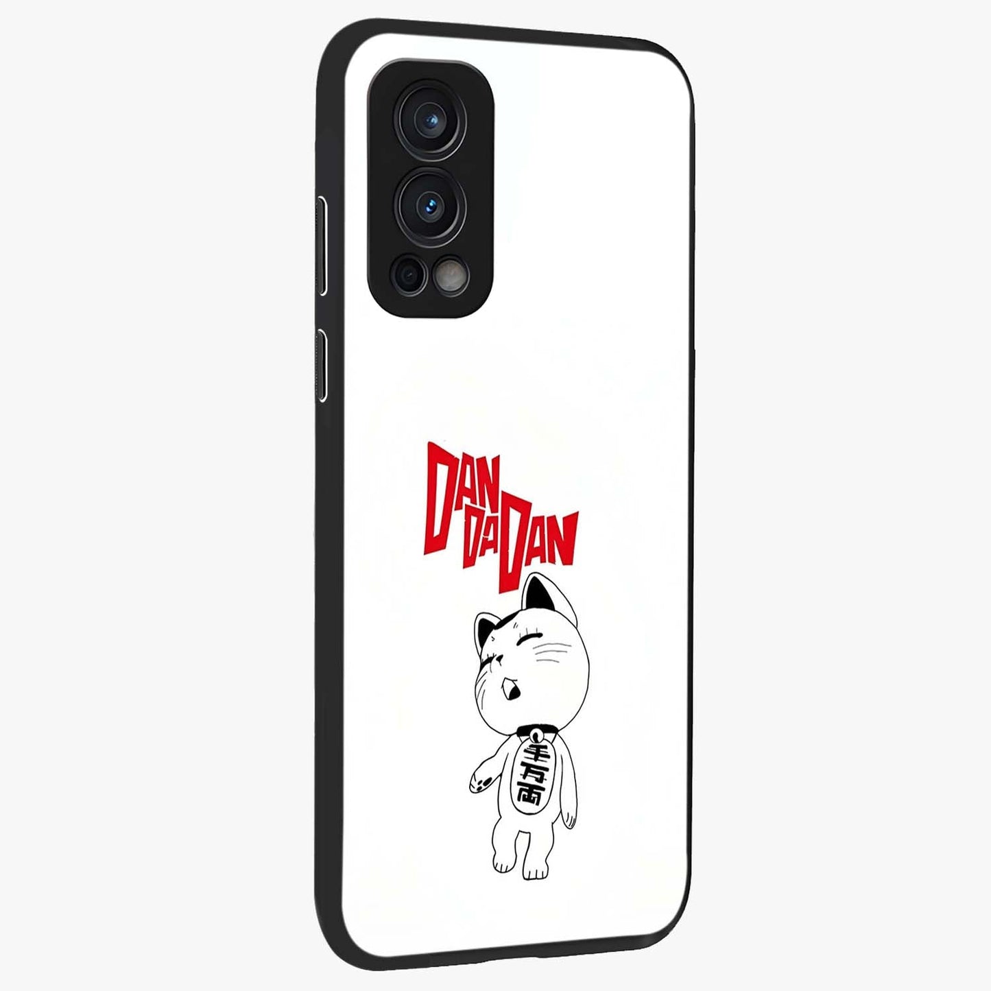 Playful Spirit Charm Glass Case upright view showcasing vibrant charm artwork with fun artistic theme.