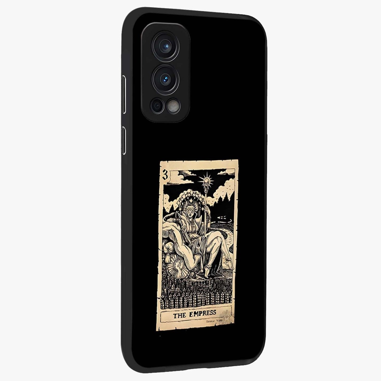 The Empress Glass Case upright view showcasing powerful empress themed artwork with luxurious artistic theme.