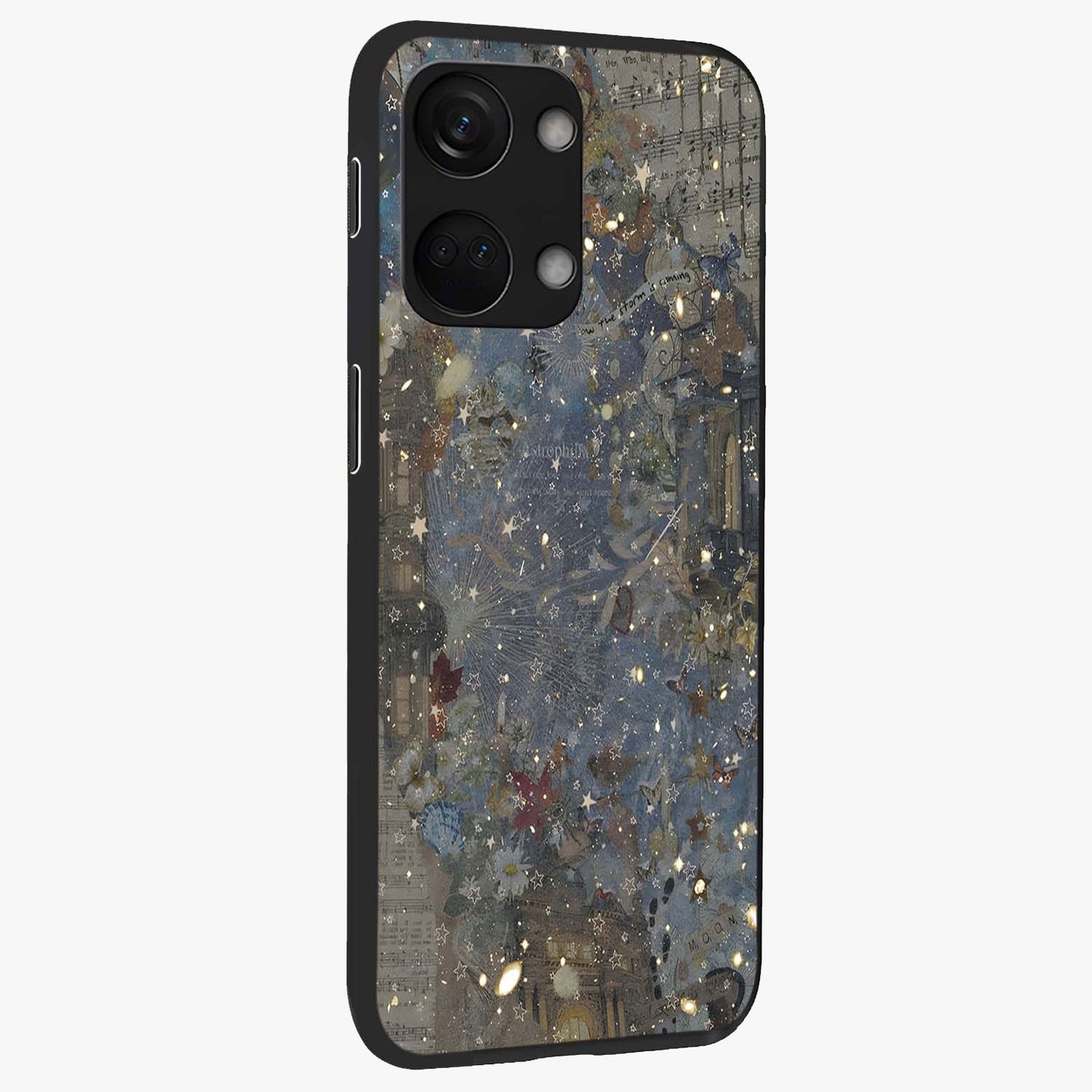 Aesthetic Astrolophia Glass Case for 1+Nord 3 side perspective highlighting detailed astrological aesthetic elements