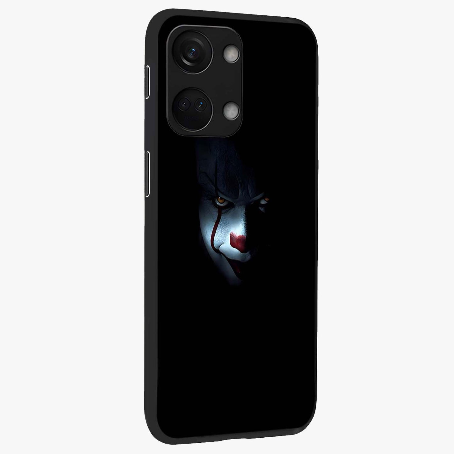 Midnight Madness Smile Glass Case for 1+Nord 3 side perspective highlighting expressive textures and sleek edges