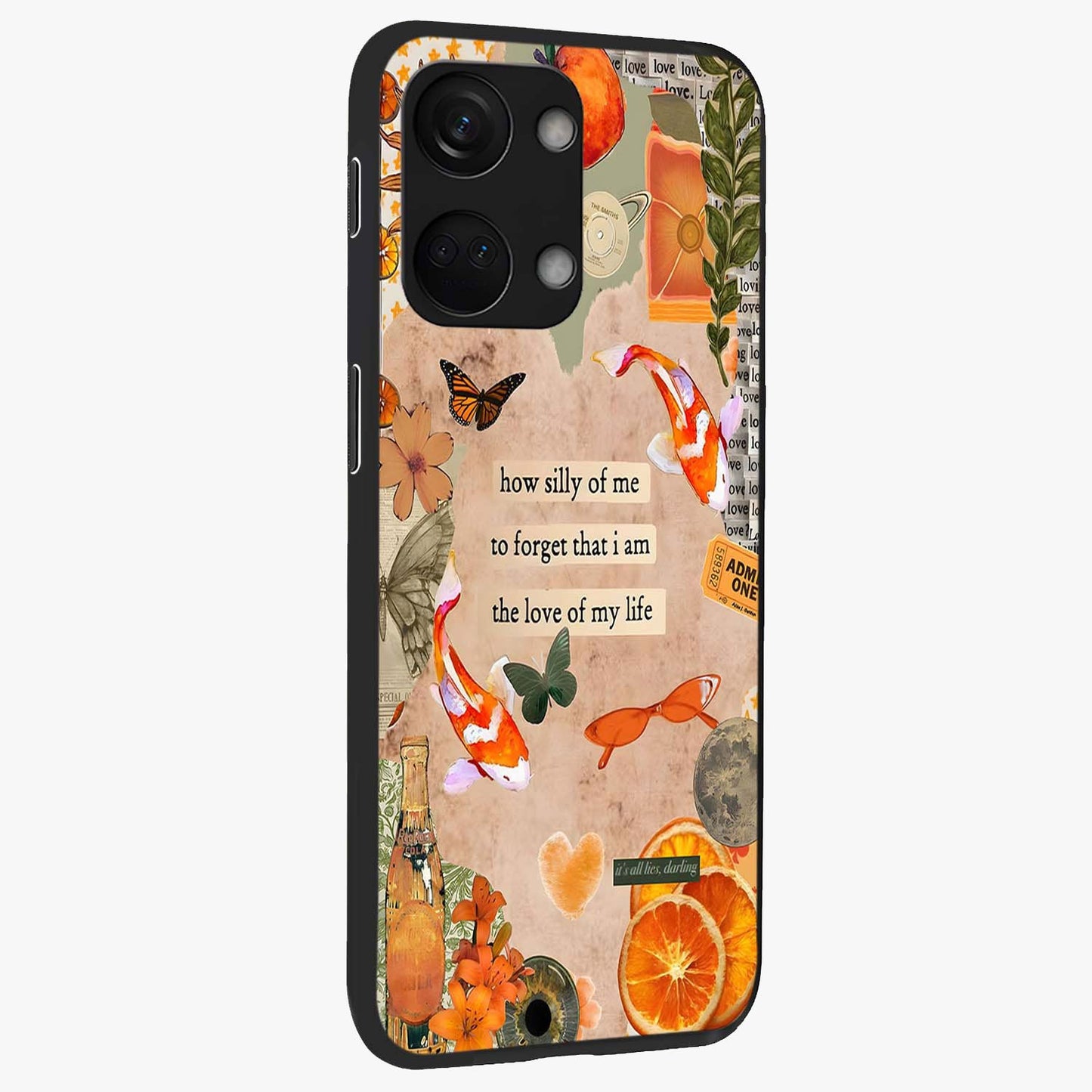 Soft Chaos Aesthetic Glass Case for 1+Nord 3 side perspective highlighting fluid textures and premium edges