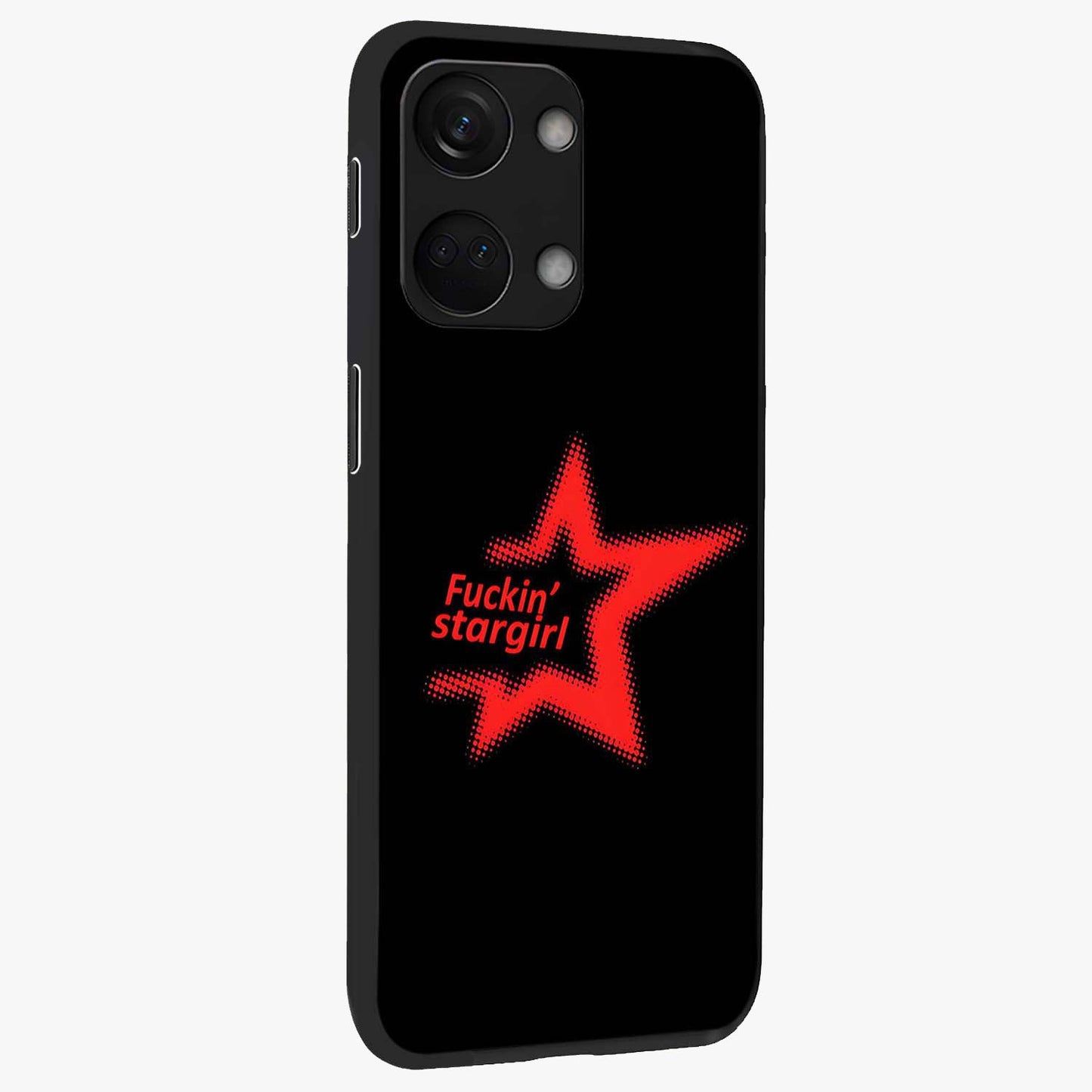 Starboy and Stargirl Energy Glass Case for 1+Nord 3 side perspective highlighting dynamic illustration textures and premium edges