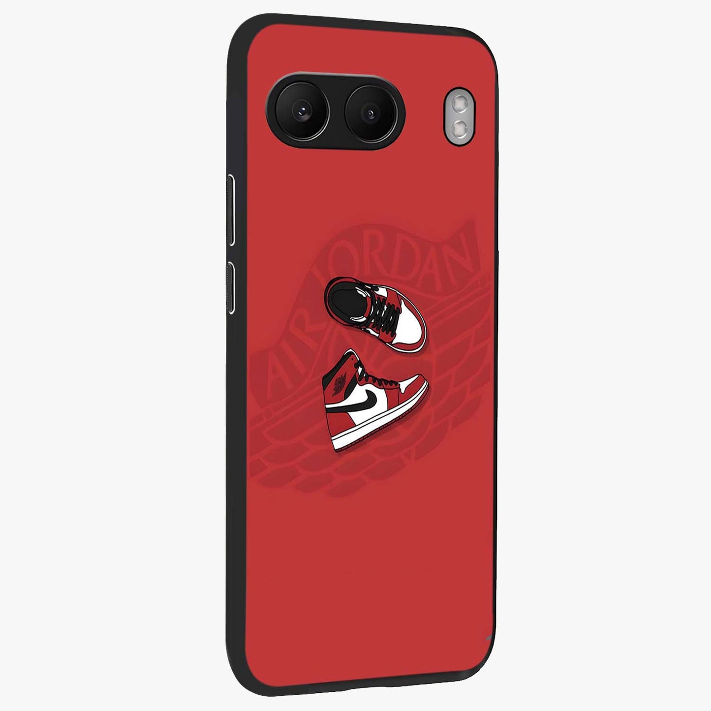 Classic Sneaker Float Glass Case for 1+Nord 4 displayed upright for trendy sneaker visibility and premium finish.