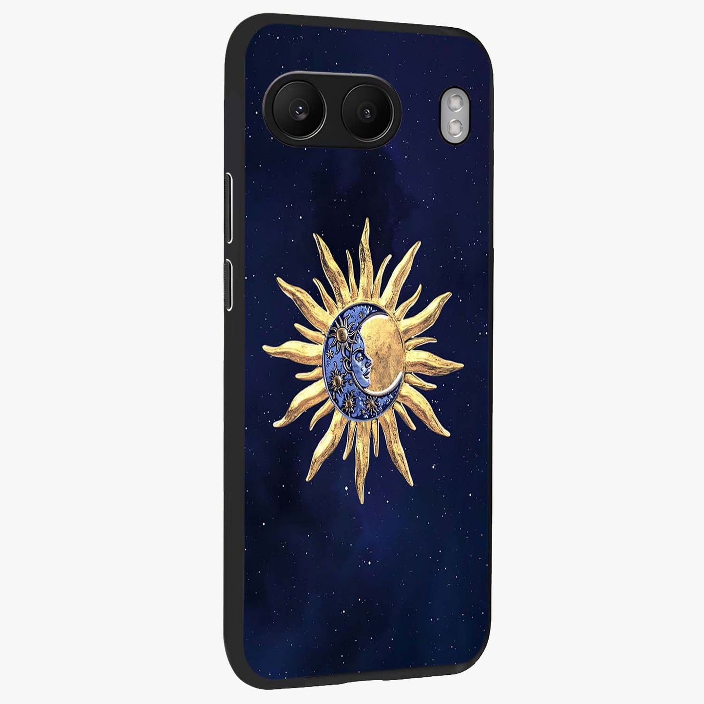 Eternal Cosmic Balance Glass Case for 1+Nord 4 side perspective highlighting intricate space detailing and smooth build