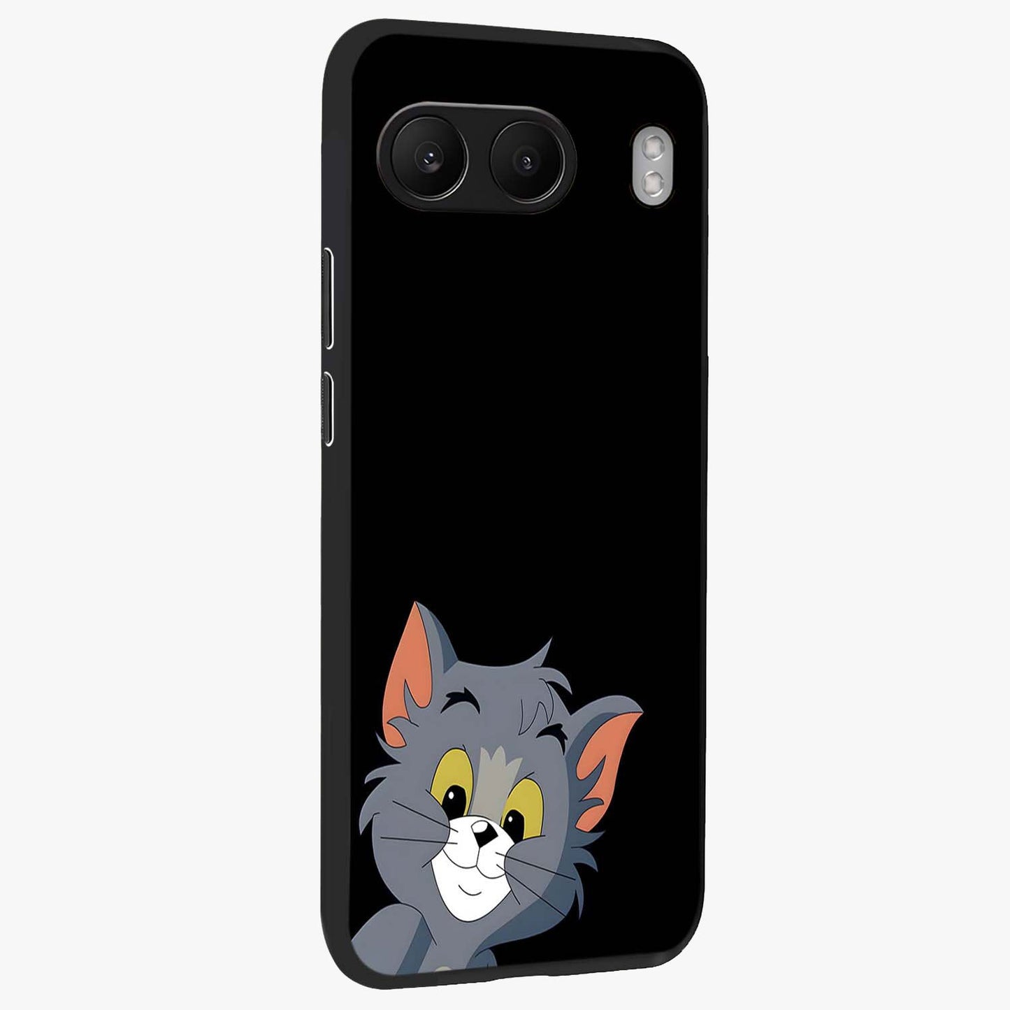 Forever Chasing Love Tom Glass Case for 1+Nord 4 side perspective highlighting expressive illustration and premium edges
