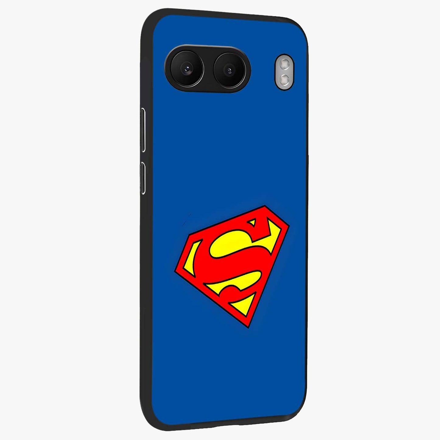 Legendary Hero Emblem Glass Case for 1+Nord 4 side perspective highlighting sharp emblem textures and premium edges