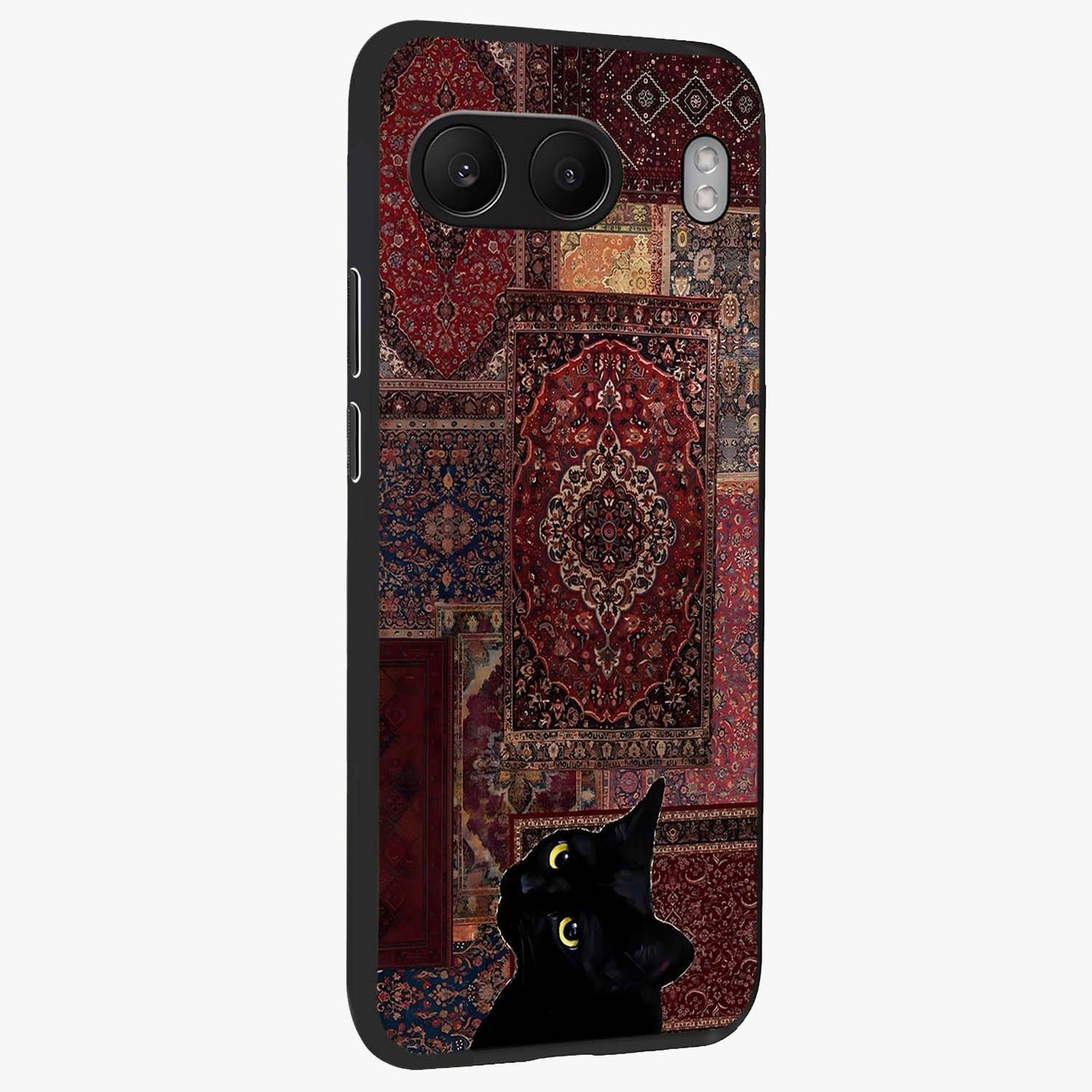 Regal Magic Cat Apple Glass Case for 1+Nord 4 side perspective highlighting cute character textures and smooth build