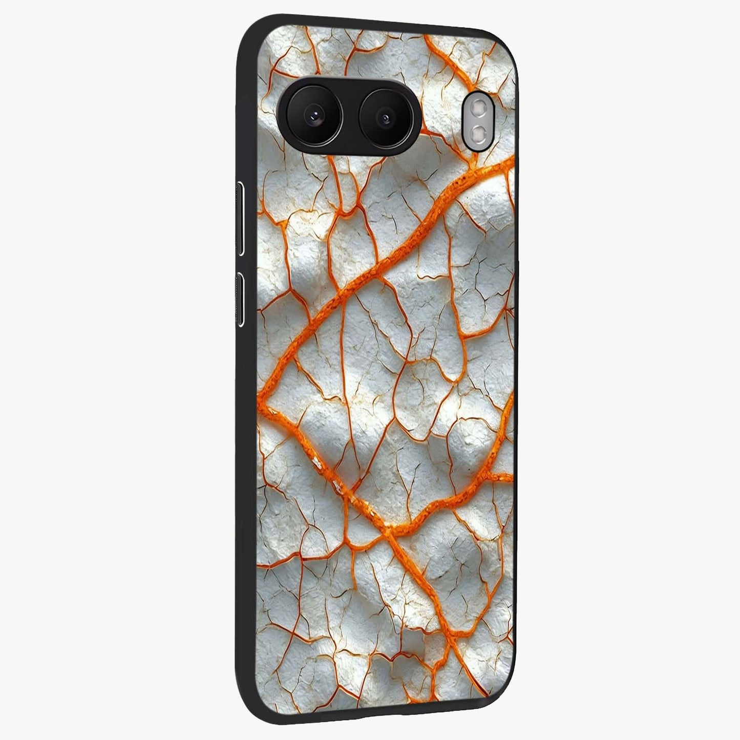 Snarl Zone Buzz Glass Case for 1+Nord 4 side perspective highlighting sharp textures and sleek premium build