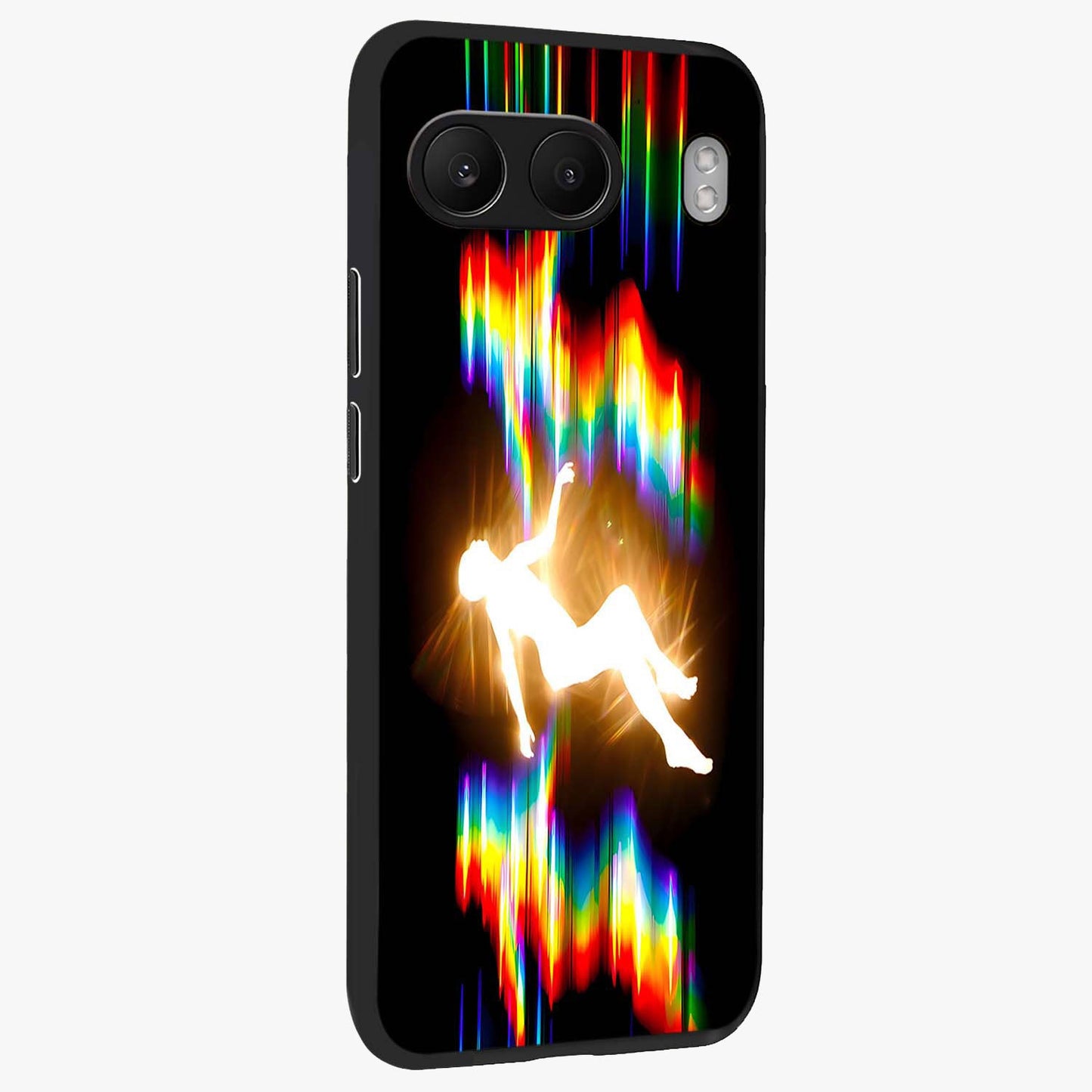 Soul in Spectrum Glass Case for 1+Nord 4 side perspective highlighting bold textures and smooth premium build