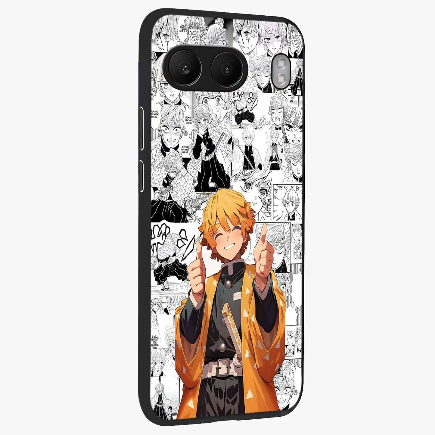 Thunder Smile Hero Glass Case for 1+Nord 4 side perspective highlighting dynamic textures and premium edges