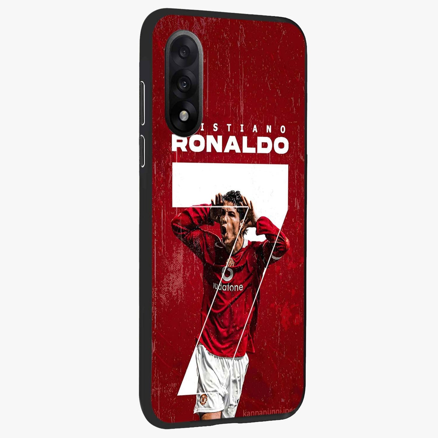 Goal Celebration Legacy Glass Case for 1+Nord 5 side perspective highlighting bold detailing and premium edge finish