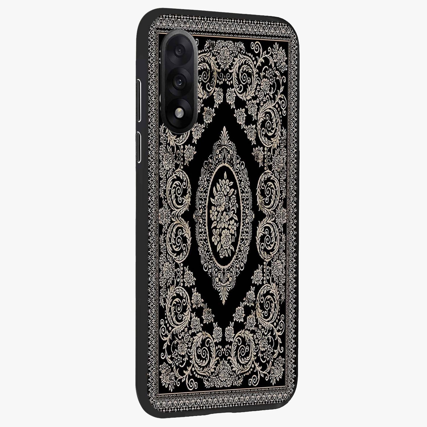 Noir Bloom Elegance Glass Case for 1+Nord 5 side perspective highlighting subtle textures and sleek premium build