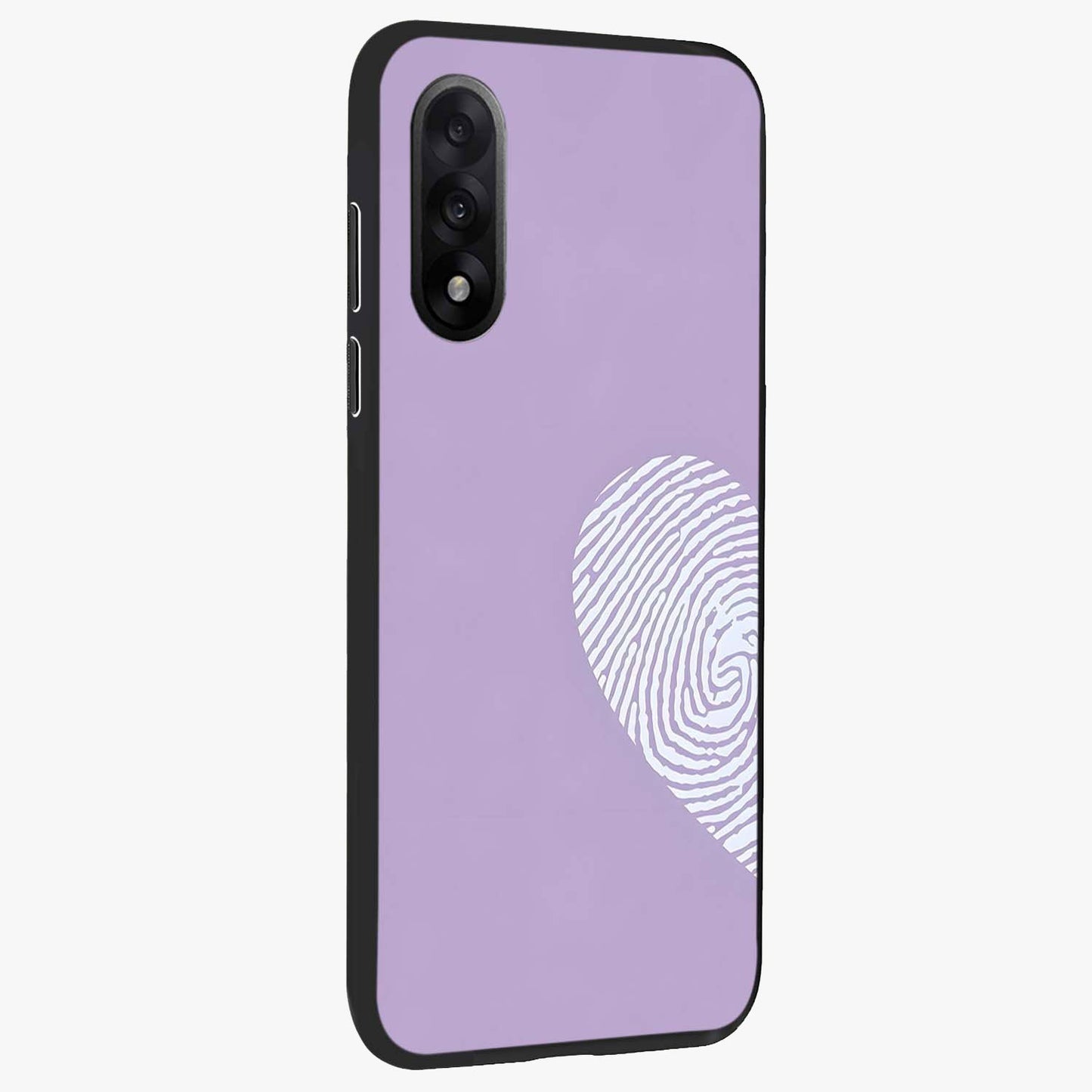 One Heart Identity Glass Case for 1+Nord 5 side perspective highlighting clean detailing and sleek premium build